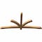 Ekena Millwork Davenport Rough Sawn Timber Gable Bracket, Western Red Cedar, 96"W x 48"H x 4"D x 4"F, 12/12 Pitch GBW096X48X0404DAV00RWR - alternate 5